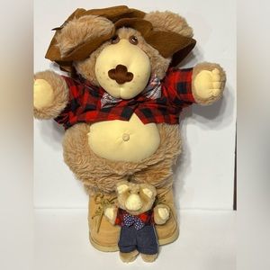 Vintage Xavier Roberts Original 1980’s Furskins  signed Plush 22” and 8”